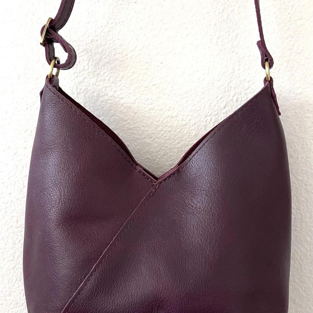 NEW Portland Leather Goods Small Naomi Shoulder Crossbody in Plum Purple